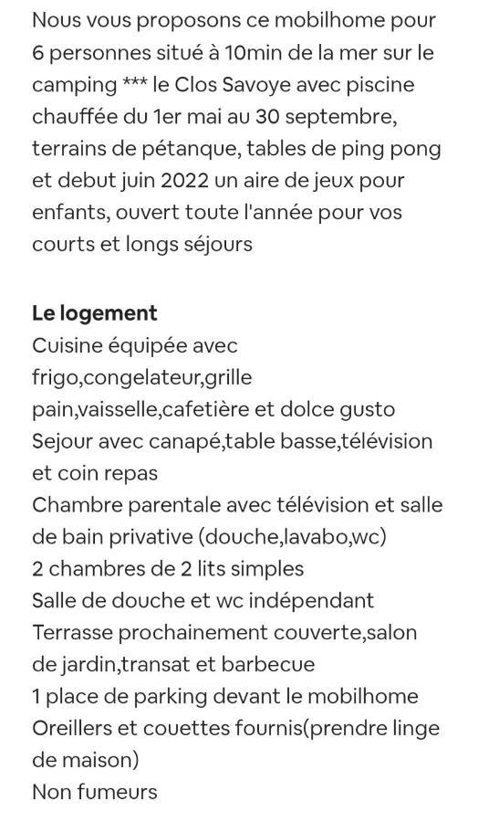 Mobilhome 6 personnes Biville-sur-Mer Exterior foto